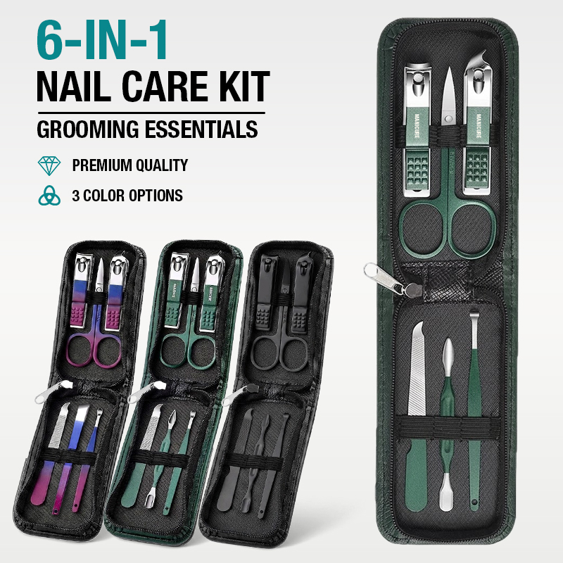 6-IN-1 Portable Nail Clipper S - огляд і ціна Mens Grooming Travel Kit