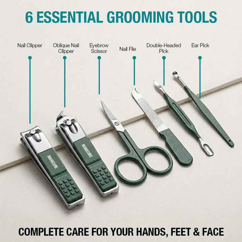 6-IN-1 Portable Nail Clipper S - огляд і ціна Mens Grooming Travel Kit