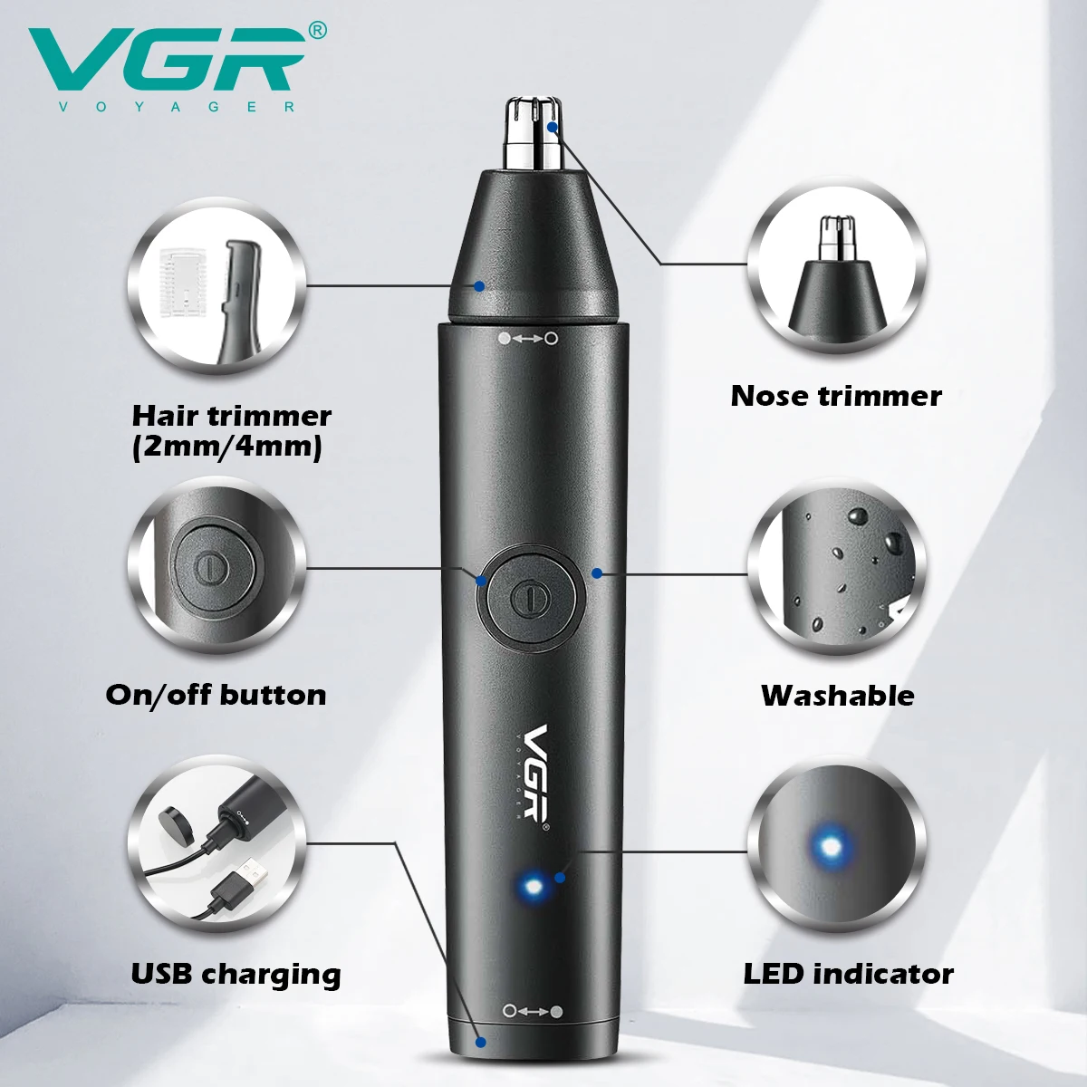 VGR Washable Nose Hair Trimmer - огляд і ціна Nose Trimmer