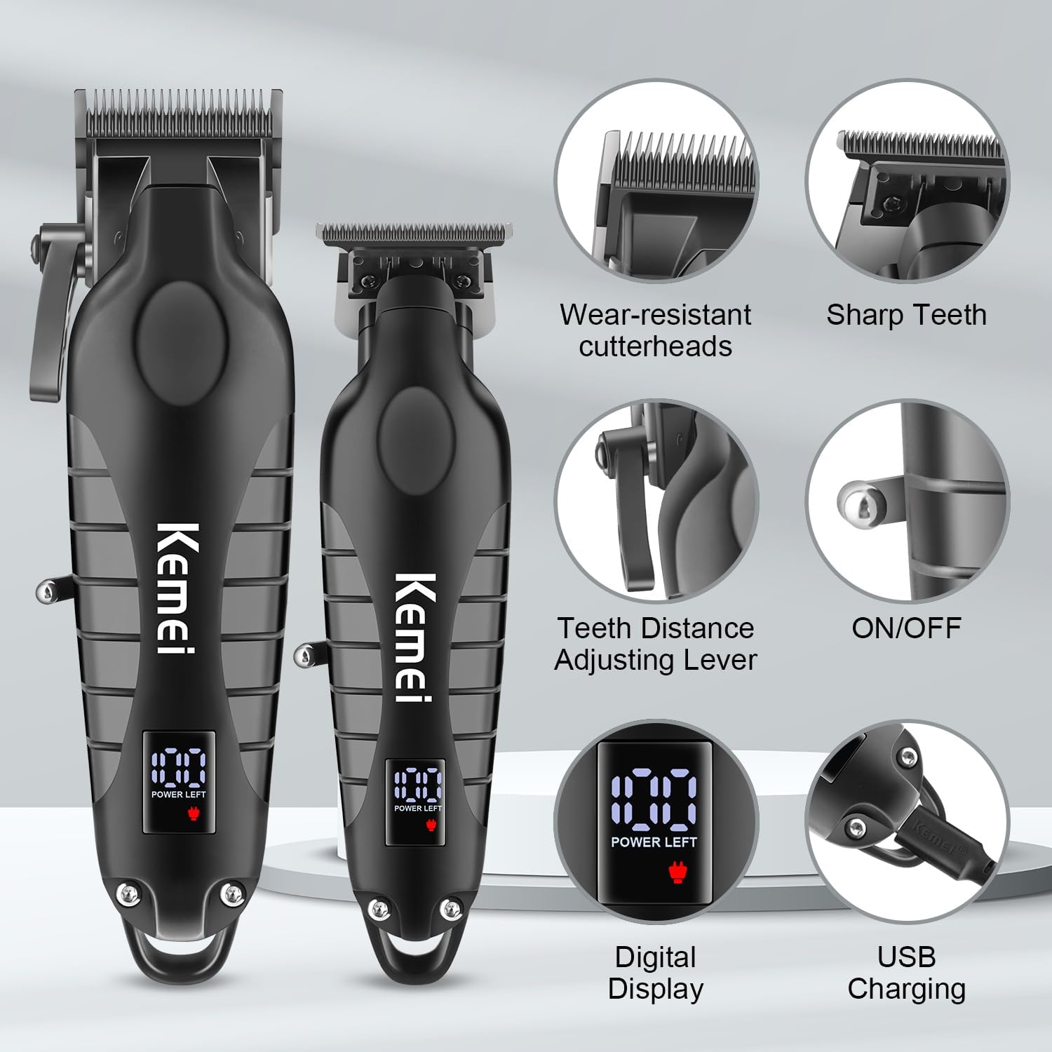 Kemei Hair Clipper Kit for Men - огляд і ціна Electric Shaver Rotary